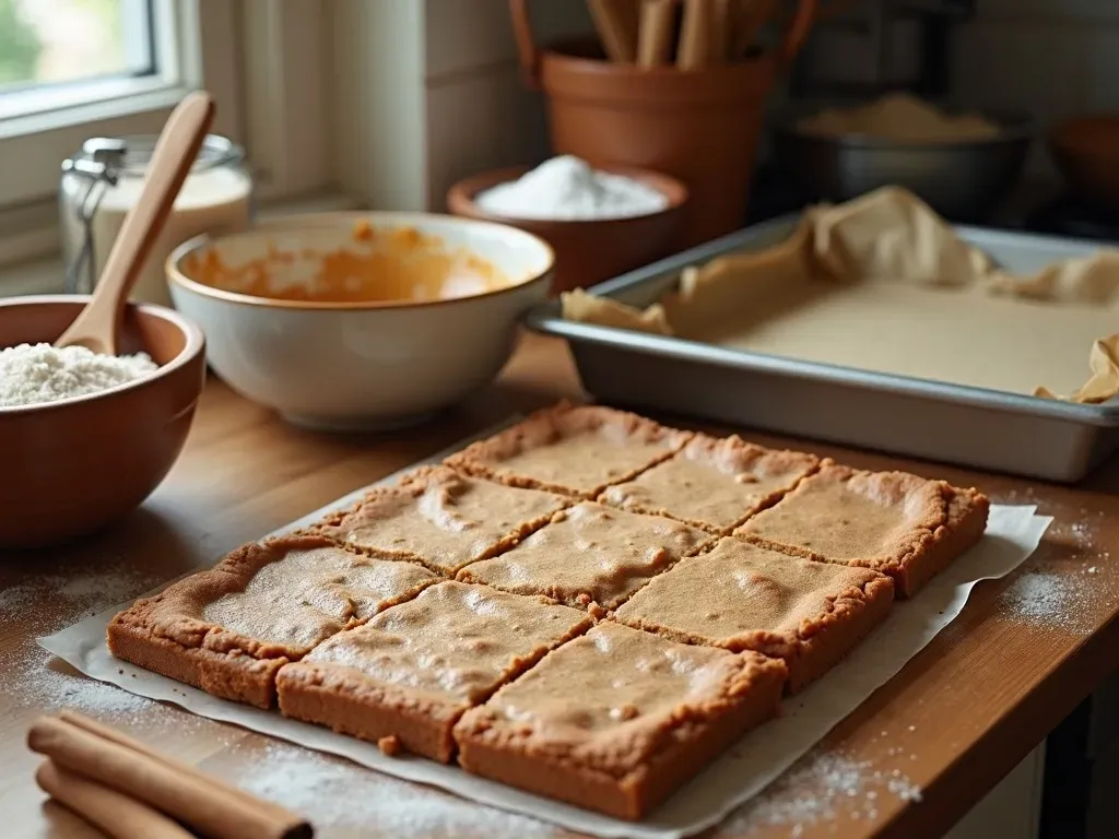 Cinnamon Bars Baking Process