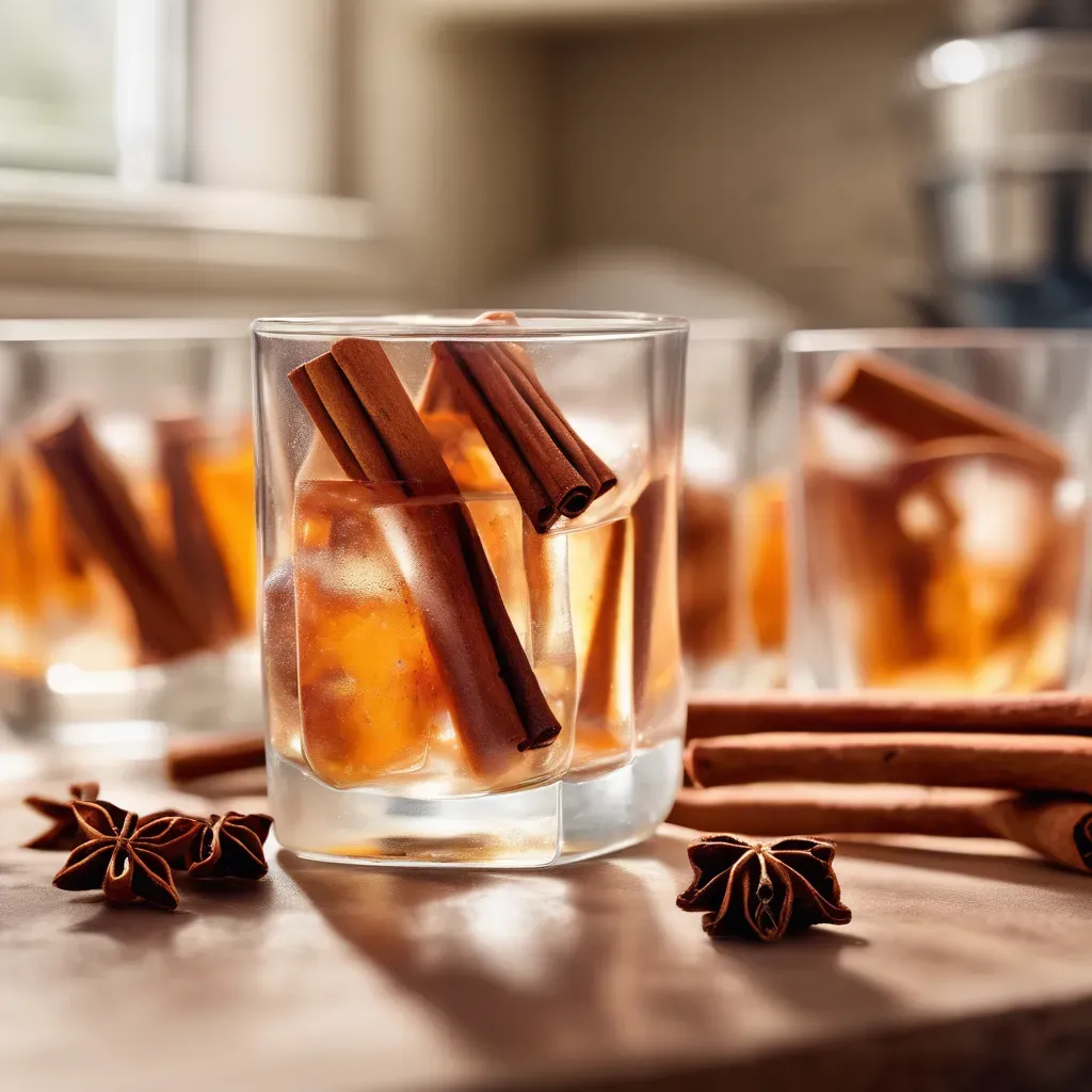 Cinnamon Infused Ice Cubes