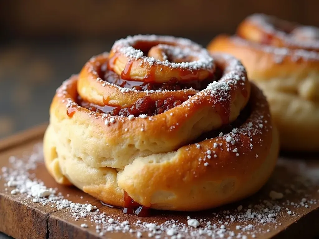 Cinnamon filling spread over dough