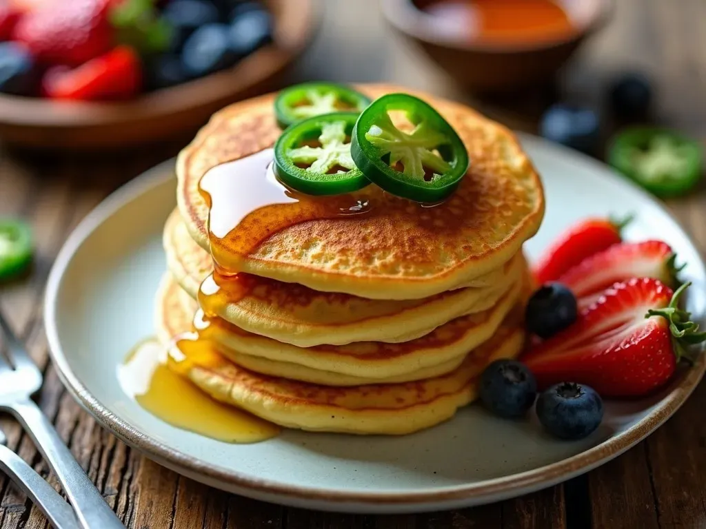 Cornmeal Pancakes with Jalapeños