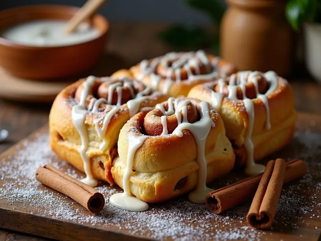 Served Homemade Cinnamon Roll Casserole