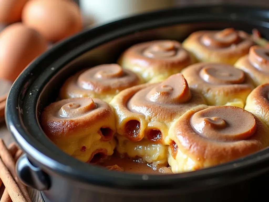 Slow Cooker Cinnamon Roll Casserole